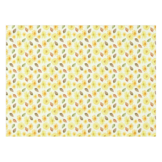 Minimalistische gele zonnebloemen herfst Geslacht  Tafelkleed (Voorkant (Horizontaal))