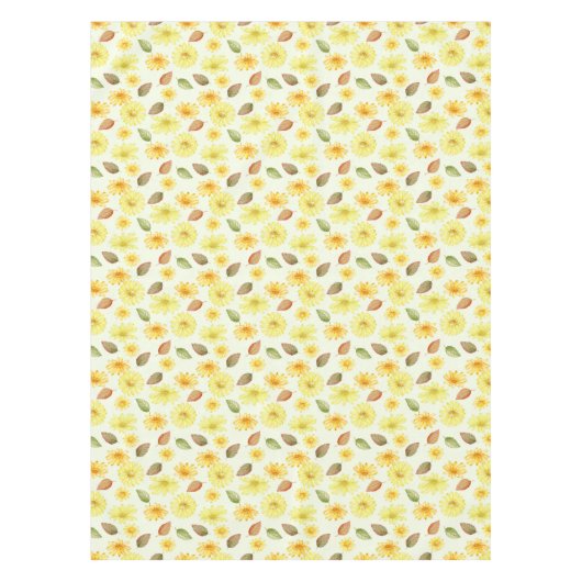 Minimalistische gele zonnebloemen herfst Geslacht  Tafelkleed (Voorkant)