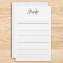 Minimalistische Gelijnde Gepersonaliseerde Chic Mo