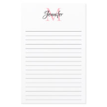 Minimalistische Gelinieerde Gepersonaliseerde Mono