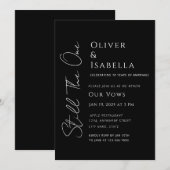 Minimalistische gelofte vernieuwing 10e huwelijksv kaart (Voorkant / Achterkant)