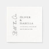 Minimalistische gelofte vernieuwing 10e huwelijksv servet (Voorkant)