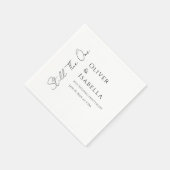 Minimalistische gelofte vernieuwing 10e huwelijksv servet (Hoek)