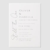 Minimalistische gelofte vernieuwing 10e huwelijksv vellum uitnodigingen (Voorkant)