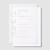 Minimalistische gelofte vernieuwing 10e huwelijksv vellum uitnodigingen (Offset)