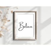 Minimalistische "geloof" Inspirerend typografie Poster