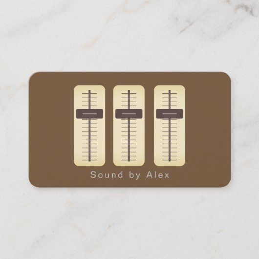  minimalistische geluidsengineer visitekaartje (Voorkant)