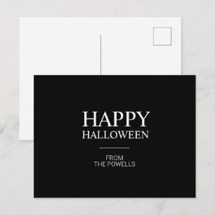 MINIMALISTISCHE GELUKKIGE HALLOWEEN ANSICHTKAARTEN BRIEFKAART