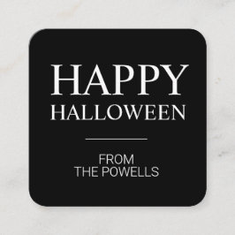 MINIMALISTISCHE GELUKKIGE HALLOWEEN BIJGEVOEGDE KA INFORMATIEKAARTJE