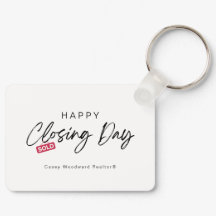 Minimalistische gelukkige sluitingsdag van makelaa