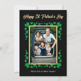 Minimalistische geluks klaver St. Patrick's Day Fo Feestdagenkaart