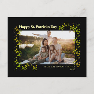 Minimalistische geluks klaver St. Patrick's Day Fo Feestdagenkaart