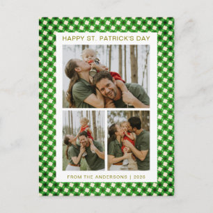 Minimalistische geluks klaver St. Patrick's Day Fo Feestdagenkaart
