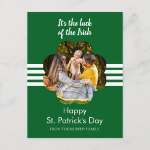 Minimalistische geluks klaver St. Patrick's Day Fo Feestdagenkaart