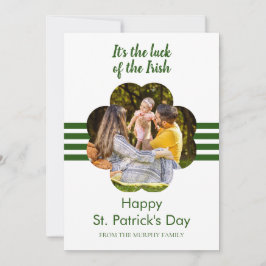 Minimalistische geluks klaver St. Patrick's Day Fo Feestdagenkaart