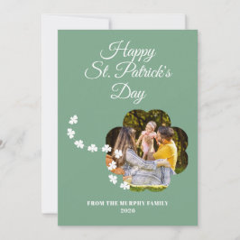 Minimalistische geluks klaver St. Patrick's Day Fo Feestdagenkaart