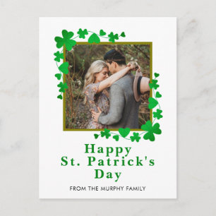 Minimalistische geluks klaver St. Patrick's Day Fo Feestdagenkaart