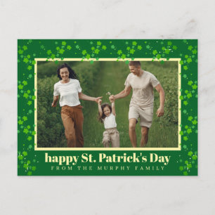 Minimalistische geluksbrengende klaver St. Patrick Feestdagenkaart
