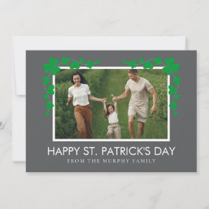 Minimalistische geluksbrengende klaver St. Patrick Feestdagenkaart