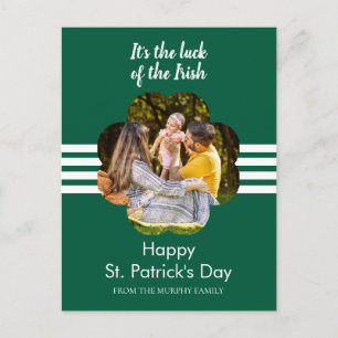 Minimalistische geluksbrengende klaver St. Patrick Feestdagenkaart