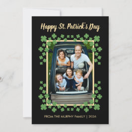 Minimalistische geluksbrengende klaver St. Patrick Feestdagenkaart