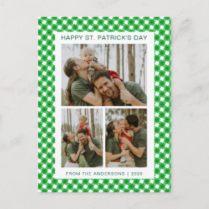 Minimalistische geluksbrengende klaver St. Patrick Feestdagenkaart