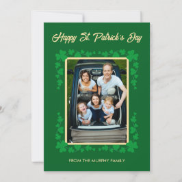 Minimalistische geluksdrieblad St. Patrick's Day F Feestdagenkaart