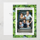 Minimalistische geluksshamrock St. Patrick's Day F Feestdagenkaart (Voorkant / Achterkant)