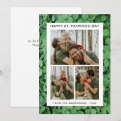 Minimalistische geluksshamrock St. Patrick's Day F Feestdagenkaart (Voorkant / Achterkant)