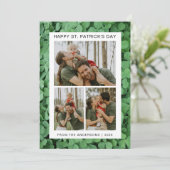 Minimalistische geluksshamrock St. Patrick's Day F Feestdagenkaart (Staand voorkant)