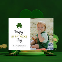 Minimalistische geluksshamrock St. Patrick's Day F