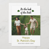 Minimalistische geluksshamrock St. Patrick's Day F Feestdagenkaart (Voorkant / Achterkant)