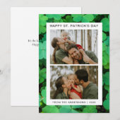 Minimalistische geluksshamrock St. Patrick's Day F Feestdagenkaart (Voorkant / Achterkant)