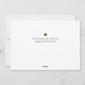 Minimalistische geluksshamrock St. Patrick's Day O Feestdagenkaart (Achterkant)