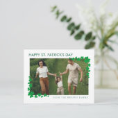 Minimalistische geluksshamrock St. Patrick's Day O Feestdagenkaart (Staand voorkant)