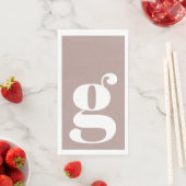 Minimalistische gemerkte initiaal in krachtige sto servet (Insitu)