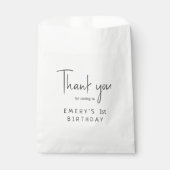 Minimalistische genderneutraal bedankt verjaardags bedankzakje (Voorkant)