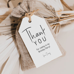 Minimalistische genderneutraal bedankt voor tag cadeaulabel