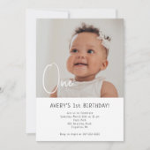 Minimalistische genderneutraal elke leeftijd Foto  Kaart (Voorkant)