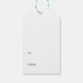 Minimalistische genderneutraal gelukkigste verjaar cadeaulabel (Achterkant)