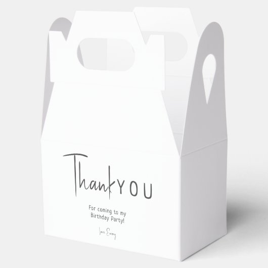 Minimalistische genderneutrale dank u wel bedankdoosjes (Geopend)