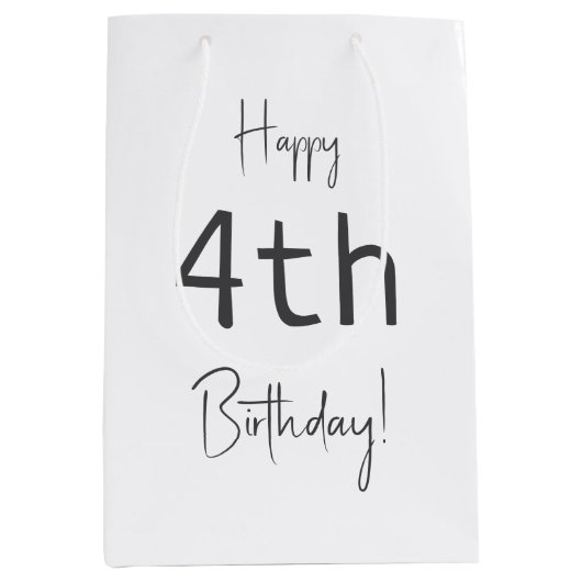 Minimalistische genderneutrale gelukkige verjaarda medium cadeauzakje (Voorkant)