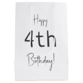 Minimalistische genderneutrale gelukkige verjaarda medium cadeauzakje (Achterkant)