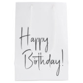 Minimalistische genderneutrale gelukkige verjaarda medium cadeauzakje (Achterkant)