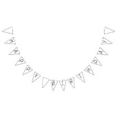 Minimalistische genderneutrale gelukkige verjaarda vlaggetjes (Alle)