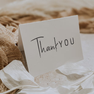 Minimalistische genderneutrale gevouwen verjaardag bedankkaart