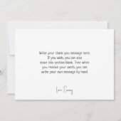 Minimalistische genderneutrale platte verjaardag bedankkaart (Achterkant)