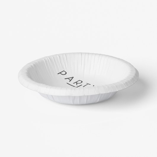 Minimalistische genderneutrale verjaardagsfeesttij papieren kommen (Gebogen)