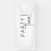 Minimalistische genderneutrale verjaardagsfeesttij spandoek (Verticaal)