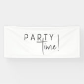 Minimalistische genderneutrale verjaardagsfeesttij spandoek (Horizontaal)